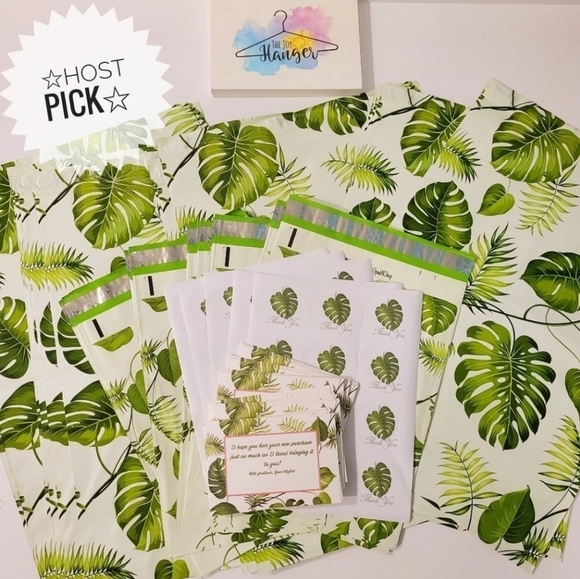 🍌 Banana Leaf 🍃 Poly Mailer Bundle ▪︎45 pack - Picture 1 of 11